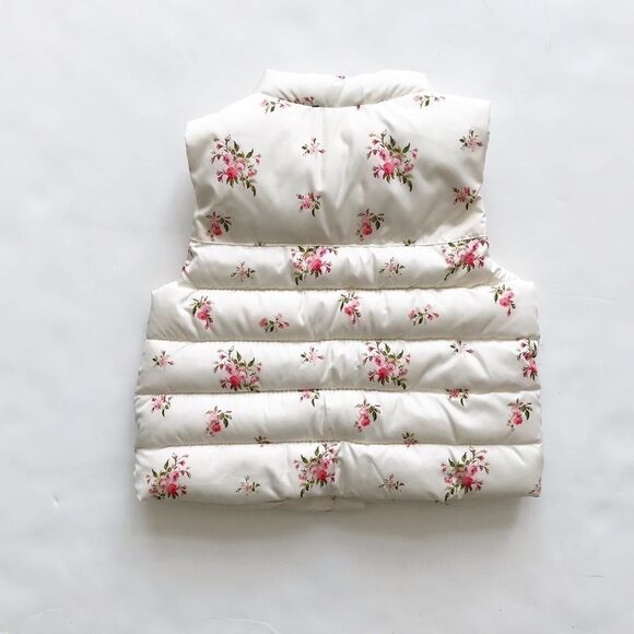 Babygap floral print puffer vest EUC 6-12 months: - Picture 5 of 5